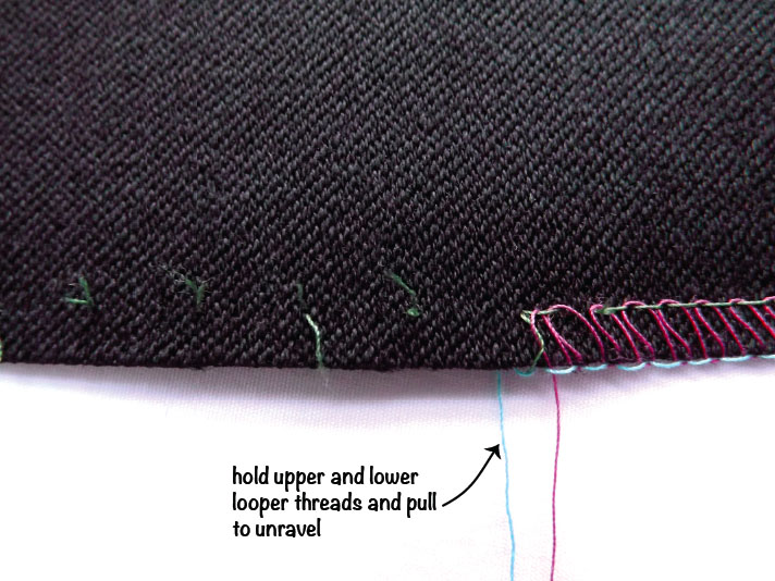 How to unpick an overlock stitch? - Inseam Studios